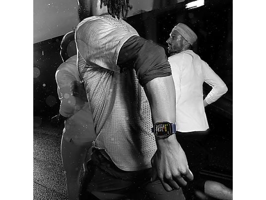 Apple Watch Ultra 2 (2024), GPS + Cellular, 49 mm, Caja de Titanio Natural, Gesto doble toque, Correa Trail Loop de color Azul, Talla S/M